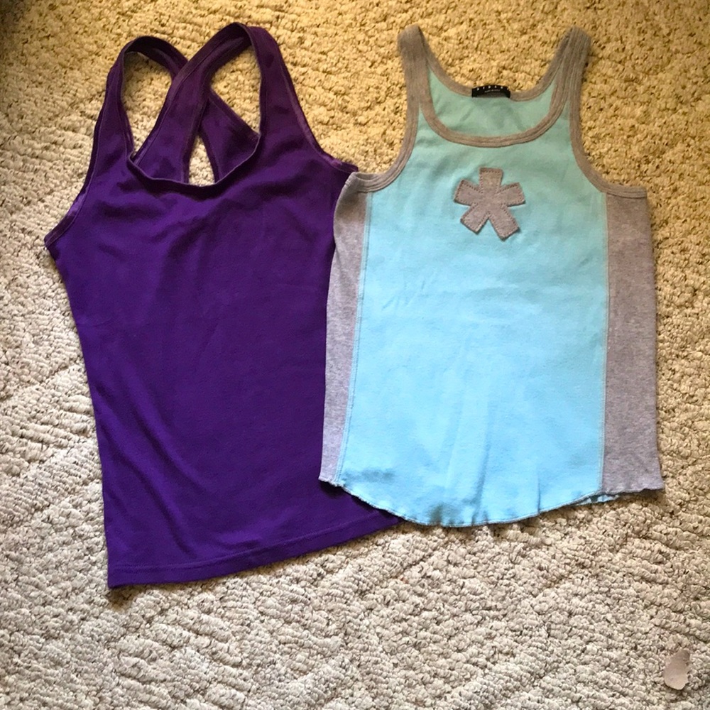 Sisley tank and glassy purple cross back